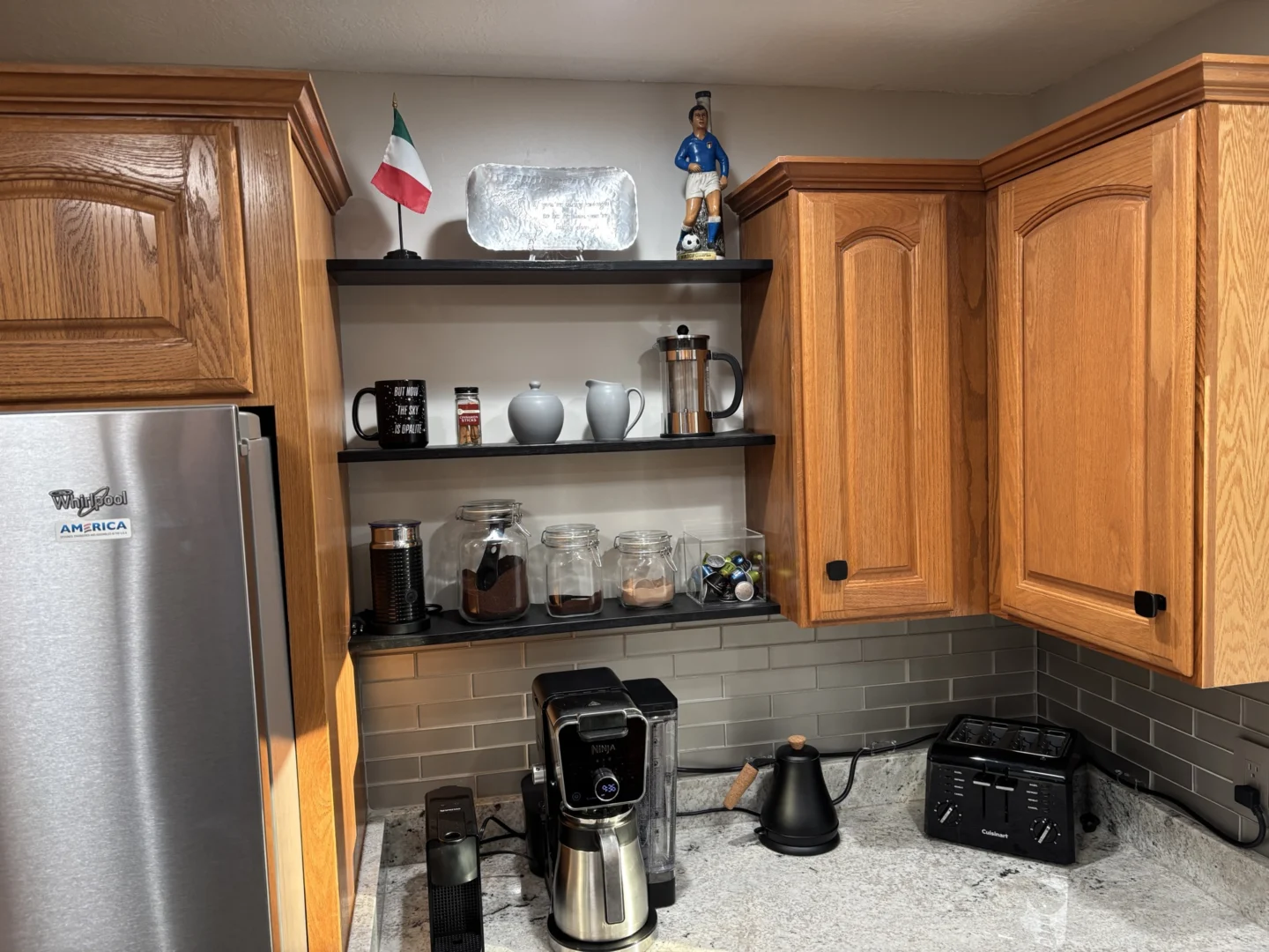 Moving a microwave and custom shelves