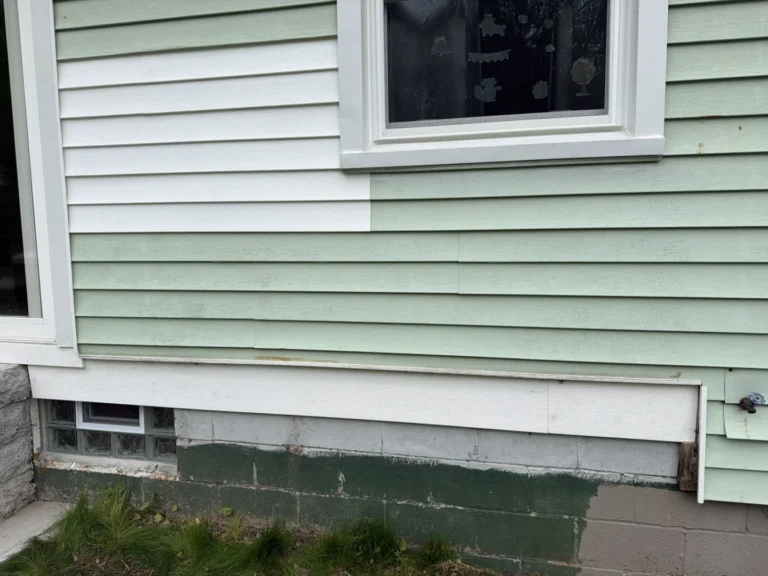 New Solid Core Door and Siding Repair